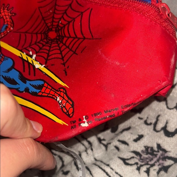 1990 Marvel Vintage Spider-Man Red and Blue Waist fanny Bag pouch - Picture 9 of 10